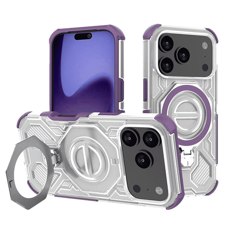 Husa de protectie Techsuit Carbon Shield PRO compatibil cu iPhone 17 Pro, Mov Transparent
