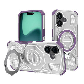 Husa de protectie Techsuit Carbon Shield PRO compatibil cu iPhone 17, Mov Transparent