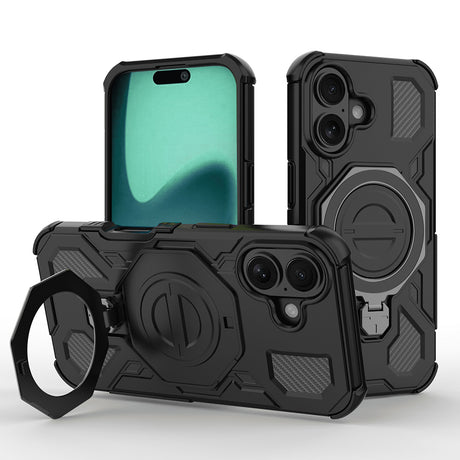 Husa de protectie Techsuit Carbon Shield PRO compatibil cu iPhone 17, Negru