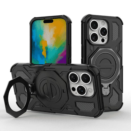 Husa de protectie Techsuit Carbon Shield PRO compatibil cu iPhone 16 Pro Max, Negru