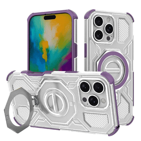 Husa de protectie Techsuit Carbon Shield PRO compatibil cu iPhone 16 Pro, Mov Transparent