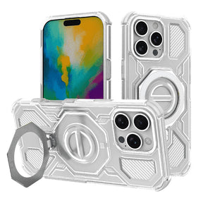 Husa de protectie Techsuit Carbon Shield PRO compatibil cu iPhone 16 Pro, Alb Transparent