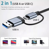 Hub/Dock Techsuit Docking Station DataBridge 4 in 1 (H8), USB, Type-C to USB 3.0, 3x USB 2.0, Gri