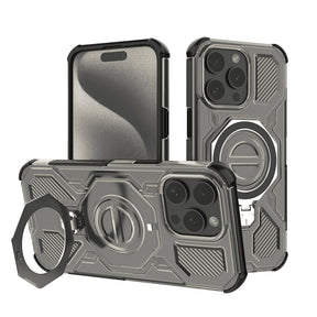 Husa de protectie Techsuit Carbon Shield PRO compatibil cu iPhone 15 Pro Max, Negru Fumuriu