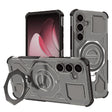 Husa de protectie Techsuit Carbon Shield PRO compatibil cu Samsung Galaxy S25 Plus, Negru Fumuriu