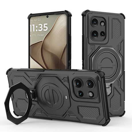 Husa de protectie Techsuit Carbon Shield PRO compatibil cu Motorola Edge 50, Negru