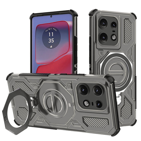 Husa de protectie Techsuit Carbon Shield PRO compatibil cu Motorola Edge 50 Pro, Negru Fumuriu