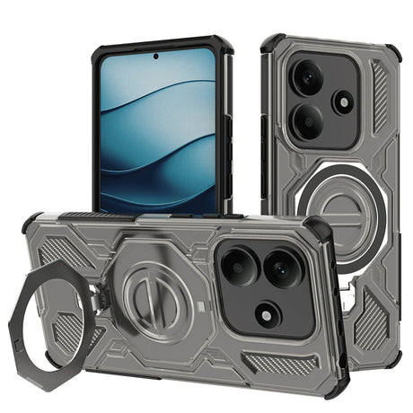 Husa de protectie Techsuit Carbon Shield PRO compatibil cu Xiaomi Redmi Note 14 5G, Negru Fumuriu