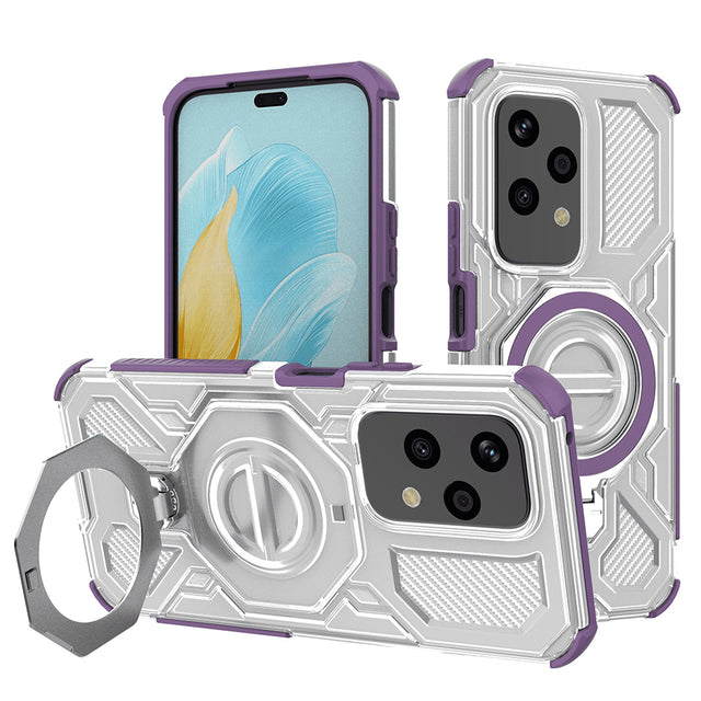 Husa de protectie Techsuit Carbon Shield PRO compatibil cu Honor 200 Lite, Mov Transparent