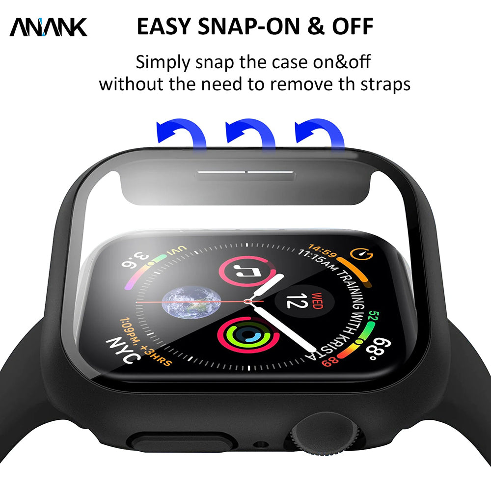 Accesoriu smartwatch ANANK Screen Guard compatibil cu Apple Watch 7 41mm, Negru