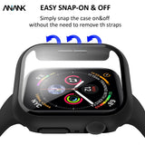 Accesoriu smartwatch ANANK Screen Guard compatibil cu Apple Watch 7 41mm, Negru