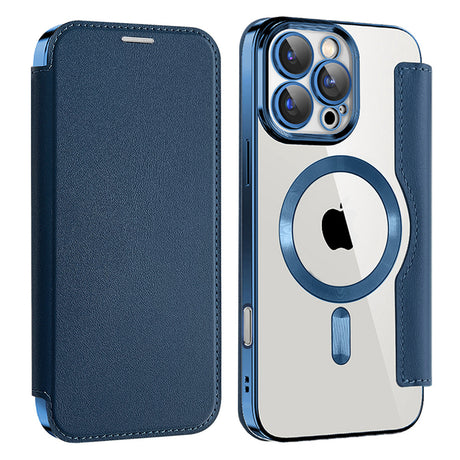 Husa de protectie Techsuit SmartMag Book compatibil cu iPhone 16 Pro, Albastru