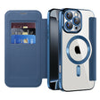 Husa de protectie Techsuit SmartMag Book compatibil cu iPhone 16 Pro, Albastru