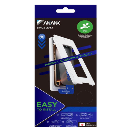 Folie de protectie ANANK 2.5D 2X Reinforced with Installation Box compatibil cu iPhone 15 Pro Max, Negru