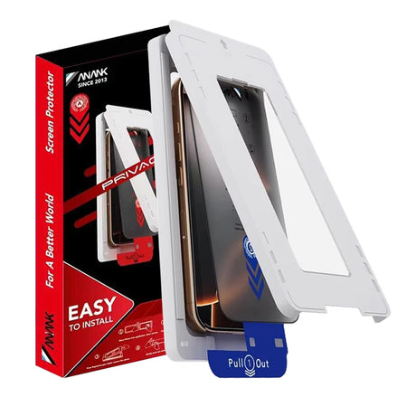 Folie de protectie ANANK 2.5D 2X Reinforced Privacy with Installation Box compatibil cu iPhone 16, Negru