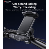 Suport Yesido Bicycle Phone (C249), 360 Rotation, One-Touch Stabilization Locking, 4.8-7.2", Negru