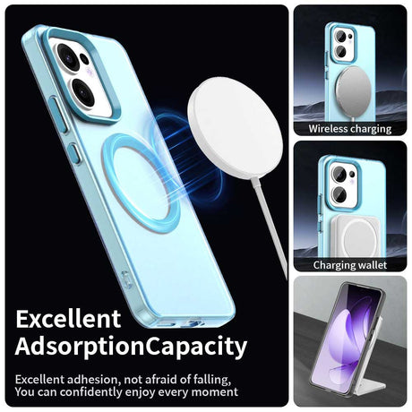 Husa de protectie Techsuit CandyCase MagSafe compatibil cu Oppo Reno13 F 4G / Reno13 F 5G / Reno13 FS 5G, Albastru