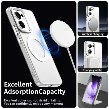 Husa de protectie Techsuit CandyCase MagSafe compatibil cu Oppo Reno13 F 4G / Reno13 F 5G / Reno13 FS 5G, Alb