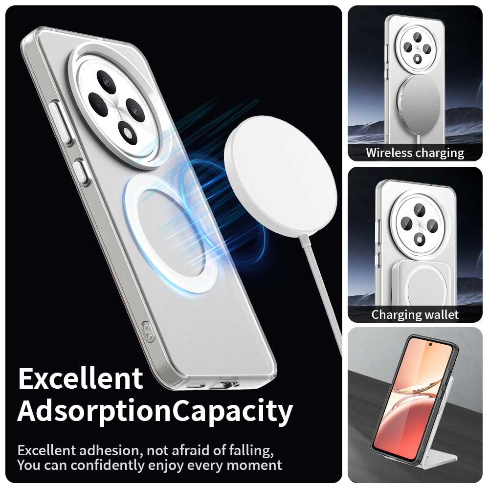 Husa de protectie Techsuit CandyCase MagSafe compatibil cu Oppo Reno12 F 4G / Reno12 F 5G / Reno12 FS 4G / Reno12 FS 5G, Alb