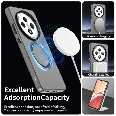 Husa de protectie Techsuit CandyCase MagSafe compatibil cu Oppo Reno12 F 4G / Reno12 F 5G / Reno12 FS 4G / Reno12 FS 5G, Negru