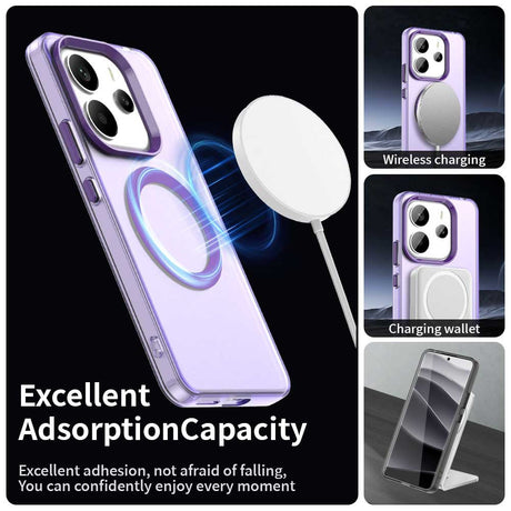 Husa de protectie Techsuit CandyCase MagSafe compatibil cu Xiaomi Redmi Note 14 4G (Regional), Mov