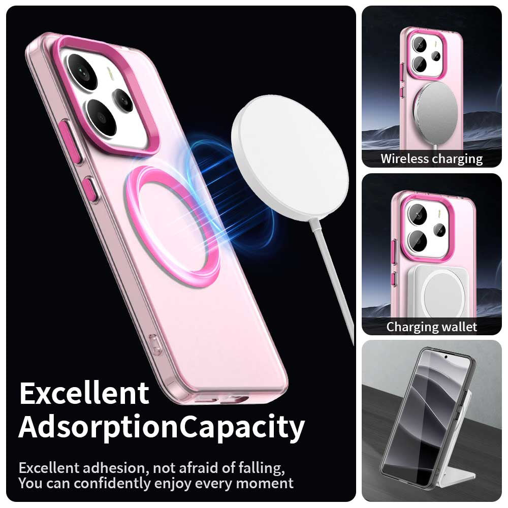 Husa de protectie Techsuit CandyCase MagSafe compatibil cu Xiaomi Redmi Note 14 4G (Regional), Roz