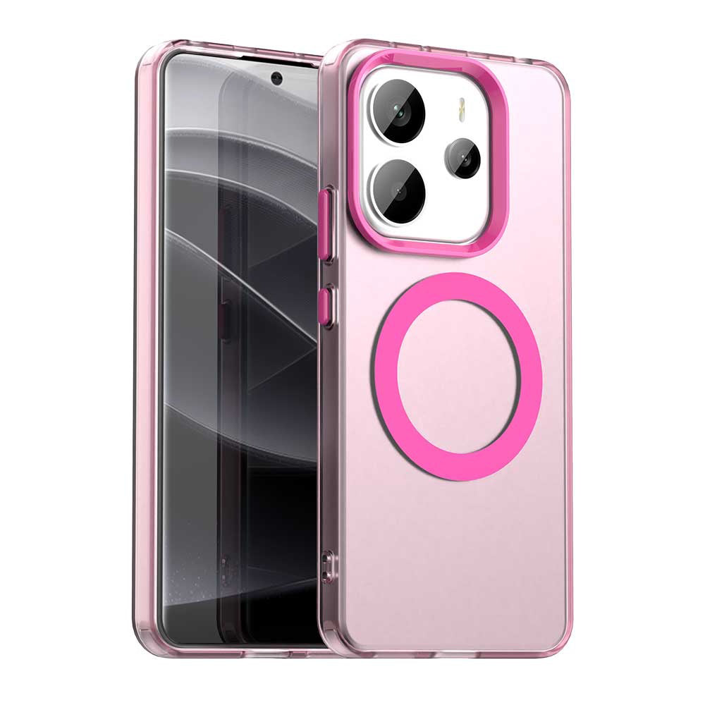 Husa de protectie Techsuit CandyCase MagSafe compatibil cu Xiaomi Redmi Note 14 4G (Regional), Roz