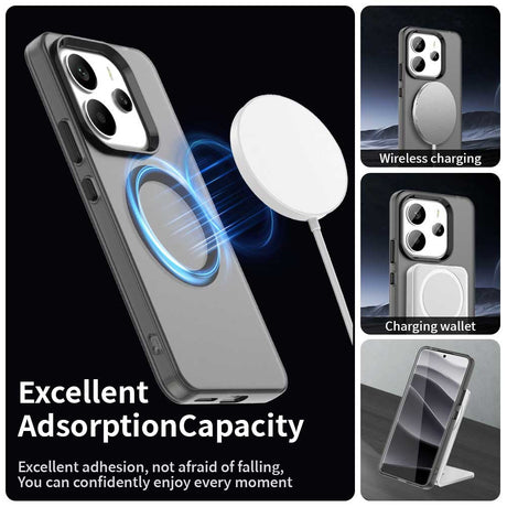 Husa de protectie Techsuit CandyCase MagSafe compatibil cu Xiaomi Redmi Note 14 4G (Regional), Negru