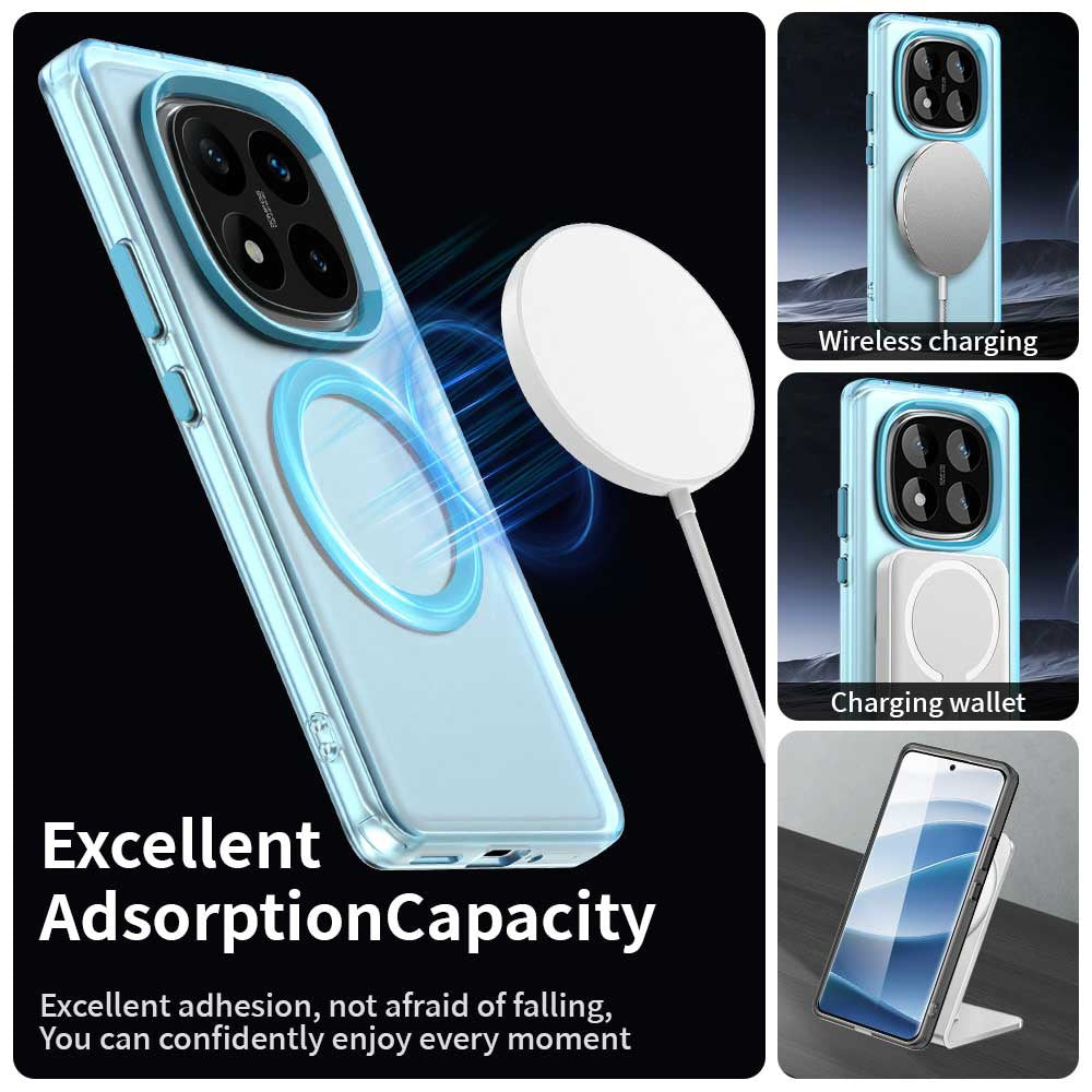 Husa de protectie Techsuit CandyCase MagSafe compatibil cu Xiaomi Redmi Note 14 Pro 4G, Albastru