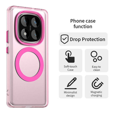 Husa de protectie Techsuit CandyCase MagSafe compatibil cu Xiaomi Redmi Note 14 Pro 4G, Roz