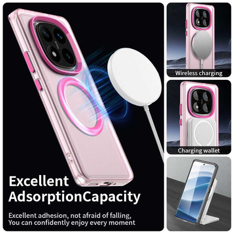 Husa de protectie Techsuit CandyCase MagSafe compatibil cu Xiaomi Redmi Note 14 Pro 4G, Roz