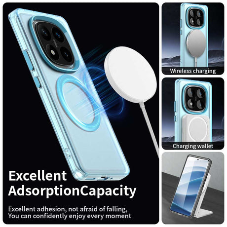 Husa de protectie Techsuit CandyCase MagSafe compatibil cu Xiaomi Redmi Note 14 Pro 5G / Poco X7, Albastru