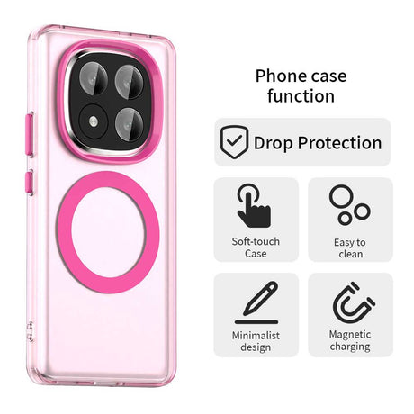 Husa de protectie Techsuit CandyCase MagSafe compatibil cu Xiaomi Redmi Note 14 Pro+ 5G, Roz