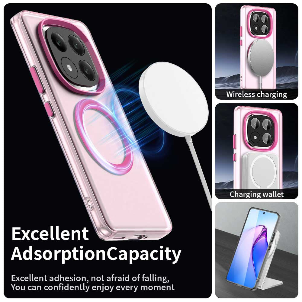 Husa de protectie Techsuit CandyCase MagSafe compatibil cu Xiaomi Redmi Note 14 Pro+ 5G, Roz