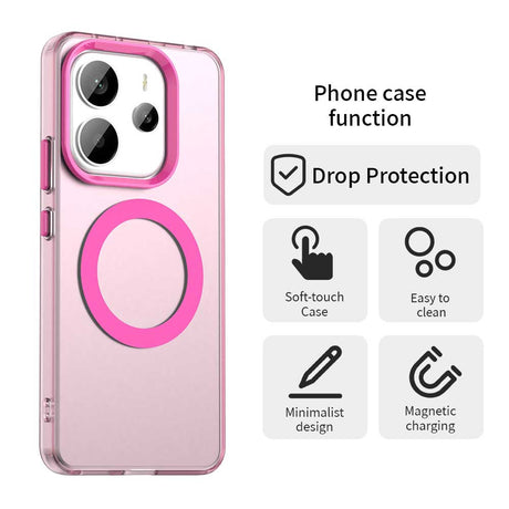 Husa de protectie Techsuit CandyCase MagSafe compatibil cu Xiaomi Redmi Note 14 5G, Roz