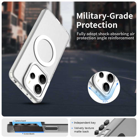 Husa de protectie Techsuit CandyCase MagSafe compatibil cu Xiaomi Redmi Note 14 5G, Alb