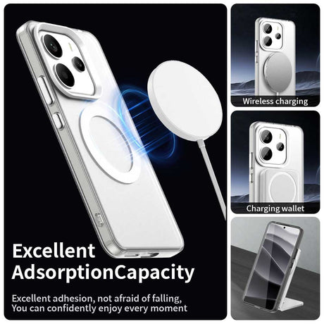 Husa de protectie Techsuit CandyCase MagSafe compatibil cu Xiaomi Redmi Note 14 5G, Alb