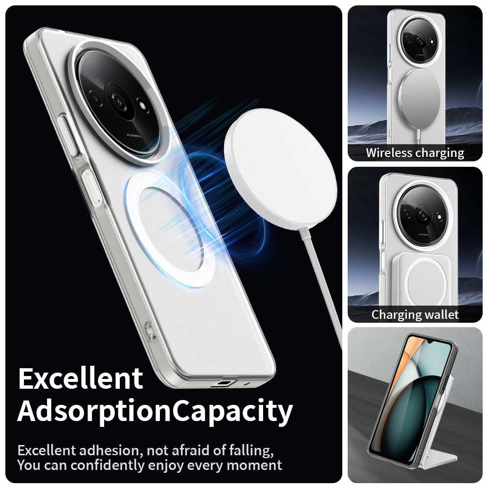Husa de protectie Techsuit CandyCase MagSafe compatibil cu Xiaomi Redmi A3 / Redmi A3x, Alb
