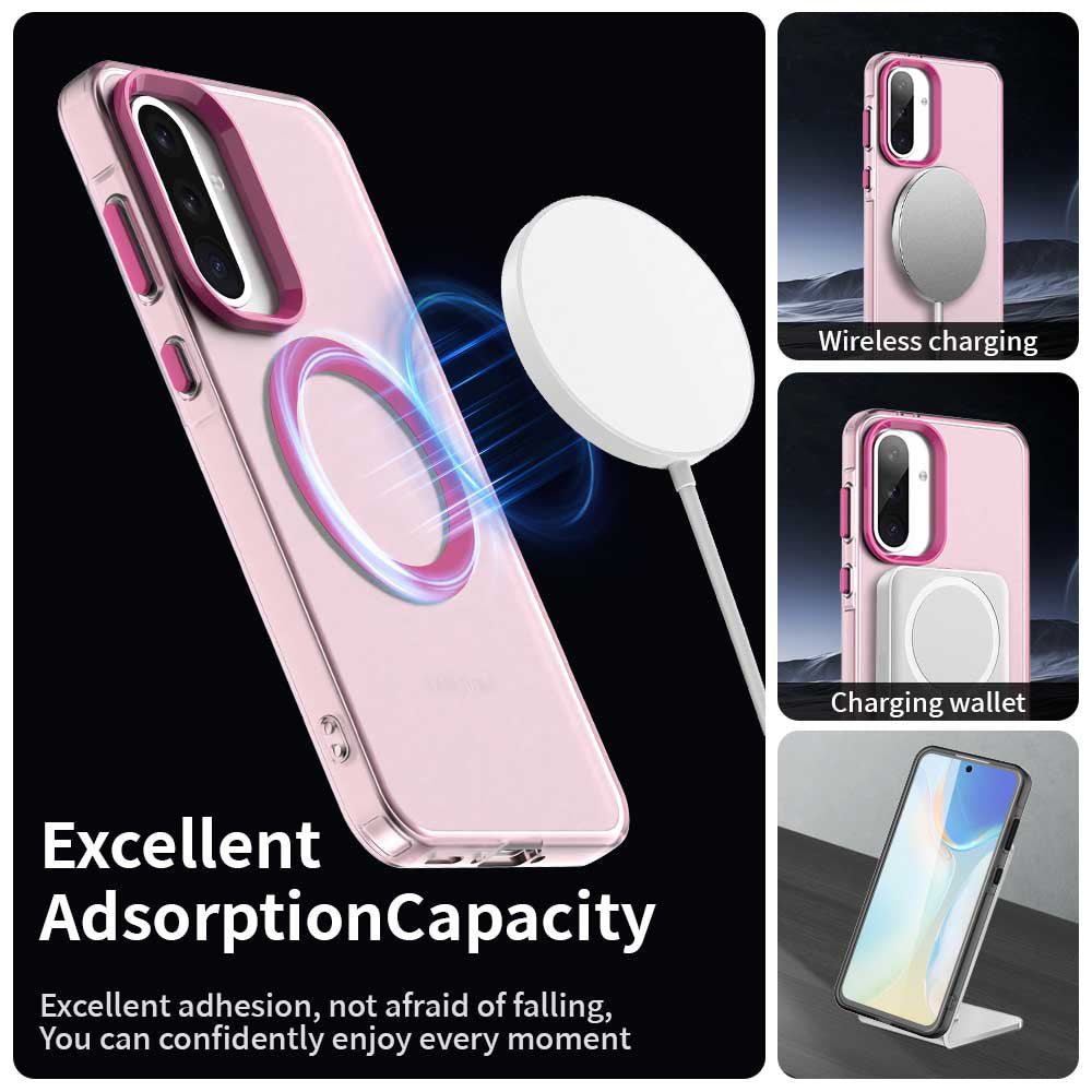 Husa de protectie Techsuit CandyCase MagSafe compatibil cu Samsung Galaxy A36 5G, Roz