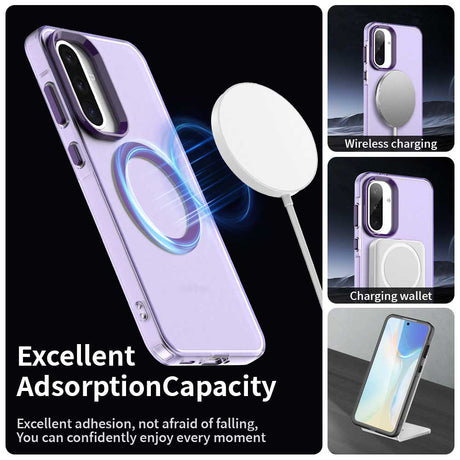 Husa de protectie Techsuit CandyCase MagSafe compatibil cu Samsung Galaxy A56 5G, Mov