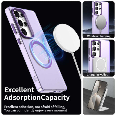 Husa de protectie Techsuit CandyCase MagSafe compatibil cu Samsung Galaxy S25 Ultra, Mov