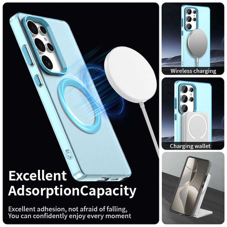 Husa de protectie Techsuit CandyCase MagSafe compatibil cu Samsung Galaxy S25 Ultra, Albastru