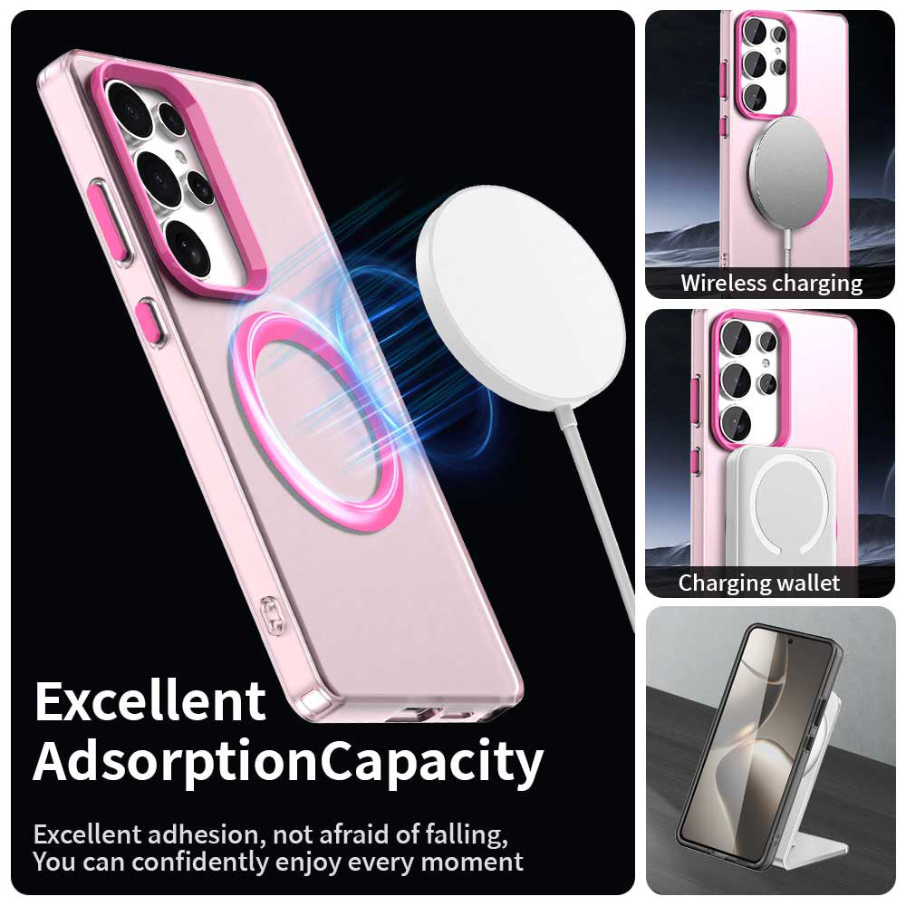 Husa de protectie Techsuit CandyCase MagSafe compatibil cu Samsung Galaxy S25 Ultra, Roz