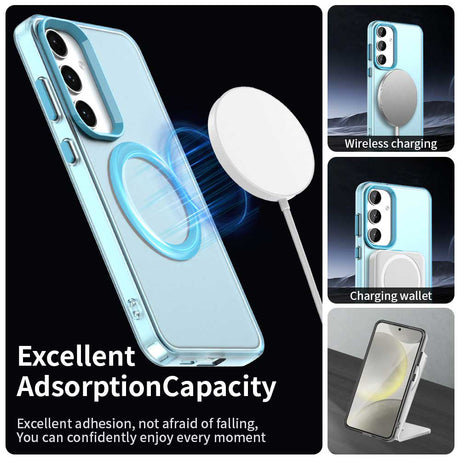 Husa de protectie Techsuit CandyCase MagSafe compatibil cu Samsung Galaxy S24 / S25, Albastru