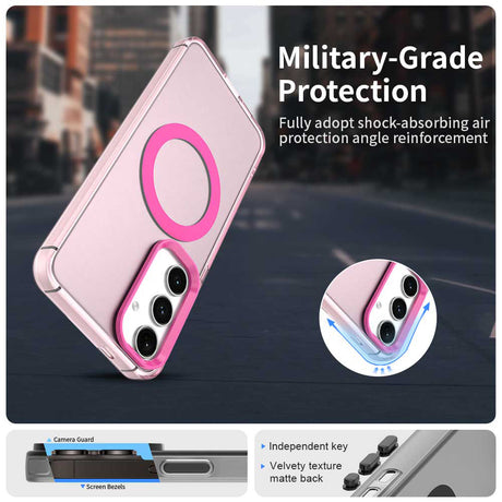 Husa de protectie Techsuit CandyCase MagSafe compatibil cu Samsung Galaxy S24 / S25, Roz