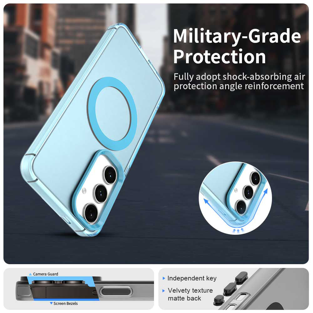 Husa de protectie Techsuit CandyCase MagSafe compatibil cu Samsung Galaxy S24 Plus / S25 Plus, Albastru