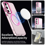 Husa de protectie Techsuit CandyCase MagSafe compatibil cu Samsung Galaxy S24 Plus / S25 Plus, Roz