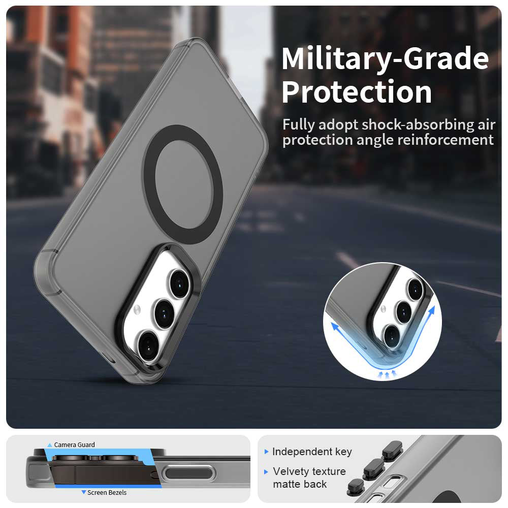 Husa de protectie Techsuit CandyCase MagSafe compatibil cu Samsung Galaxy S24 Plus / S25 Plus, Negru
