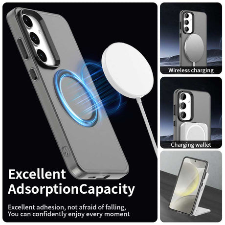 Husa de protectie Techsuit CandyCase MagSafe compatibil cu Samsung Galaxy S24 Plus / S25 Plus, Negru