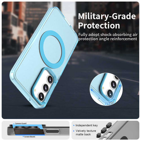 Husa de protectie Techsuit CandyCase MagSafe compatibil cu Samsung Galaxy S23, Albastru